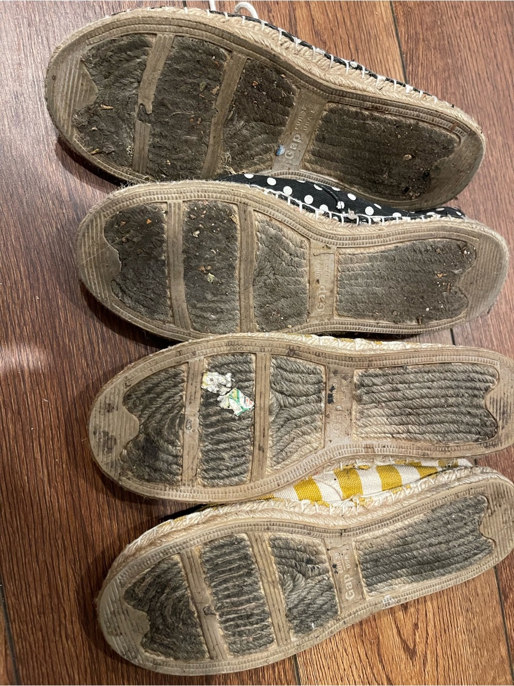 GAP 2 Espadrilles woman’s size 8- Yellow/orange Stripe & Black Polka Dot - Picture 10 of 14